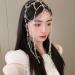 Wiwpar Boho Crystal Long Chain Tassel Headpiece | Rhinestone Festival & Wedding Hair Accessories for Women & Girls - Buy Online on SooperMarket.com