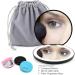 Portable Lighted LED Makeup Mirror 7X/1X Magnification | USB Rechargeable Compact Vanity Mirror with Dimmable Lights - Black - Buy Online on SooperMarket.com