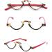Koosufa Anti Blue Light Reading Glasses for Men & Women | Fashion Semicircular Floral Filter | Anti-Fatigue Visual Aid | Strengths 1.0 to 3.5 - Buy Online on SooperMarket.com