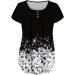 Womens Tunic Tops 2023 | Trendy Short Sleeve Button Down Shirt | Black-3 Medium - Buy Online on SooperMarket.com