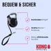 Buy High-Quality Cong Roll-Out Dog Leash 5m for Large Dogs up to 50kg | Soft Handle & Reflective Belt | Durable Lock System | Black - Buy Online on SooperMarket.com