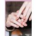 Ebanku 20pcs UV Gel Nail Film - Nude Pink Self-Adhesive Nail Stickers & Foil with Nail File for Women & Girls - Perfect for Nail Decoration - Buy Online on SooperMarket.com