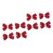 ABOOFAN 4 Pairs Bow Tie Bowknot Hairbands Barrette Ponytail Hair Ties Elastic Hair Band Elastic Hair Tie Christmas Bowknot Hairpin Bowknot Barrette Bride Star Shape Fabric Props