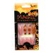 Halloween Press on Nails Medium Length Fake Nails Acrylic Nails Pumpkin Black Flame Cross Head Design Nails Fake Nails Glue for Women and Girls The Most Fashionable Nail Decoration