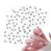 Heart Nail Rhinestones 90 Pcs Acrylic Flatback 3mm Heart Nail Charms Nail Art Rhinestones Gems 3D Nail Art Decorations for DIY Crafts Jewelry Making (Clear)