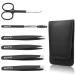 Eyebrow Tweezers Set 6 PCS  Professional Stainless Steel Eyebrow Tweezers Kit for Women/Men  Great Precision Tweezers Set for Eyebrow/Facial Hair Removal/Ingrown Hairs/Splinter/Tick Remover by MAYKI Black