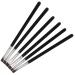 BELLIFFY 6pcs Flat Eyebrow Brush Eye Tool Brush Eyeliner Concealer Brush Makeup Tool Black Artificial Fiber