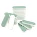 LEEFONE 20 PCS 2.4" x 0.78" Rectangle Plastic Silver Polishing Stick Double-Sided Cleaning Buffing Bars for Jewelry
