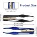 Fuyamp 2Pcs LED Lighted Tweezers Set - Stainless Steel Precision Tools for Hair Removal, Eyebrows, and Eyelashes - Perfect for Men and Women (Black+Blue) - Buy Online on SooperMarket.com
