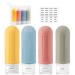 Peoyoye travel bottles to fill silicone travel bottles Set 89ml Sleeper Travel Bottles Travel size container travel containers shampoo bottles for filling travel toilet items Travel Essentials with bag and label