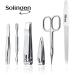 Buy Premium 6-Piece Manicure Set Solingen in Art Leather Case - Polished Steel - Perfect for Women & Men - Marqus - Buy Online on SooperMarket.com