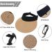 Women's Foldable Straw Sun Visor Hat - Wide Brim Beach Cap for Summer UV Protection in Korean Style - Khaki - Buy Online on SooperMarket.com