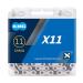 KMC X11 11 Speed Chain 118 Links, Bike Chains Bicycle Chain with Quick Link,Silver and Black