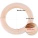 50 Unfinished Natural Wood Rings - 50mm DIY Craft Accessories for Jewelry Bracelets & Garlands - Buy Online on SooperMarket.com