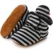 TMEOG Baby Booties Slippers | Newborn Infant Winter Boots | Boys Girls 0-18 months | Dark Black Striped - Buy Online on SooperMarket.com