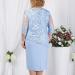 Womens Plus Size Floral Lace Sheath Dress - Knee Length Work Casual Party Cocktail (XXXL Blue-1) - Buy Online on SooperMarket.com