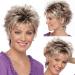Chic Women Short Wig | 100% Human Hair Real Hair Wig for Cosplay & Parties | Fashionable Wave-Shaped Style - Buy Online on SooperMarket.com