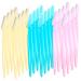 CKANDAY 24 Pieces Eyebrow Trimmer Women Men with Precision Cover Green Pink Yellow