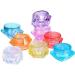 Desikixudy Cosmetic Sample Container Plastic Clear Cosmetic Pot Jars with Screw Cap Lid for Eye Shadow Nails Powder Jewelry - Buy Online on SooperMarket.com