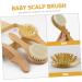 KOMBIUDA 1 Set Newborn Wooden Baby Hairbrush and Comb Cap | Natural Grooming Gift for Infants and Toddlers - Buy Online on SooperMarket.com
