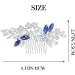 IYOU Crystal Bridal Hair Comb Blue Wedding Side Combs Sparkly Rhinestone Headpiece Prom Bride Bridesmaid Hair Accessories for Women - Buy Online on SooperMarket.com