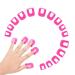DHWEKU 26PCs nail polish template reusable nails edge skin barrier kit 10 sizes nail art paint protection top protection nail art basic tool accessories (rose red)