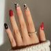 Vatocu Christmas False Nails Short Red Press on Nails - Snowflake Elk Snowman Design (24pcs) | Acrylic Stick on Nails for Women and Girls - Buy Online on SooperMarket.com