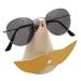 Nasal glasses holders unique glasses storage funny glasses stand amusing glasses organizer in a nasal shape with various beard colors gift for glasses enthusiasts yellow beard
