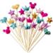 FZBNSRKO 40pcs Glitter Heart Cupcake Toppers Colorful Cake Decoration Heart and Star Cake Toppers Cute Party Decoration for Party Wedding Cake Decoration Supplies