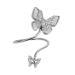PLAFOPE Nail Butterfly Ornaments Women s Jewelry Vintage Rings for Women Red Rose Hair Accessories Finger Tip Ring Nail Diamonds Rhinestones Opening Rings Nail Jewelry Copper Inlaid Zircon Silver 3.50X1.50X1.50CM