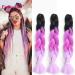 6 Packs Eunice Hair Jumbo Lichten Hair Extensions Colorful Kunsthaar Kanecalon Hair for Disory Crochet Box Braids Ombre 2Tone Color 100 g/PCs 61 cm (M56)