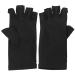 Solustre 2 pairs manicure gloves anti uv gloves half -finger uv light lamp hand protection beam protection manicure nail polish dryer tools black
