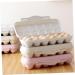 KOMBIUDA 2pcs 12 Mustard Egg Holder for Fridge Eggs Organic Refrigerator Egg Holder Storage Box Plant Avocado Khaki 30X11cm - Buy Online on SooperMarket.com