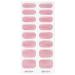Semi Cured Gel Nail Polish Strips Adhesive Gel Nail Art Stickers Lasting Glitter Gel Nail Wraps Sticker with Nail File Semi Cured Gel Nail Stickers for Toes White with Uv Light Bsg0314