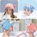 2PCS Cute Bear Hair Towel Wraps - Drying Caps for Women Girls & Kids | Hair Turban Bath Wraps - Buy Online on SooperMarket.com