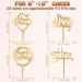 10-Pack Gold Acrylic Happy Birthday Cake Toppers - 4x6 inch - Birthday Cake Supplies - Buy Online on SooperMarket.com