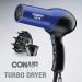 Conair 1875 Watt Turbo Hair Dryer in Blue/Black - Fast Drying Power for Salon-Quality Results - Buy Online on SooperMarket.com