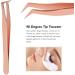 Eyelash Extension Tweezers - Stainless Steel Precise Grip Rose Gold Volume Tweezers for Lash Artists - Comfortable & Tight Tip - Buy Online on SooperMarket.com