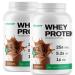 Whey Protein Powder by Vitasave 100% Whey Protein Powder 25g Protein Per Serving Grass-Fed Gluten-Free BCAAs Amino Acids - 26 servings 858g Tub (Chocolate Pack of 2) Chocolate Pack of 2