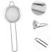 GANAZONO 6 Pcs Reptile Sand Shovel Reptichip Strainers Fine Mesh Pet Poo Shovel Silver Stainless Steel 20X7X3CMx3pcs Silverx3pcs - Buy Online on SooperMarket.com