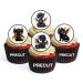 PRECUT Dragon Edible Cupcake Toppers - Black Dragons Theme Premium Thickness SWEETENED VANILLA - wafer card disc cake decorations (Pack of 12)