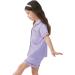 SWOMOG Kids Silk Pyjamas - Short Sleeve Satin PJs Set for Boys & Girls | Lavender | Ages 6-7 Years - Buy Online on SooperMarket.com