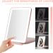 LED Foldable Travel Makeup Mirror - 5x7 inches, 3 Color Light Modes, USB Rechargeable - Rose Gold - Buy Online on SooperMarket.com