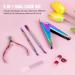 5 in 1 Acrylic Nail Clipper Kit with Glass File & Cuticle Tools - Christmas Gift Set - Professional Manicure Pedicure Tools - Colorful Design - Buy Online on SooperMarket.com