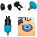 Paddle Board Pump Adapter | FIPASEN Air Pump Adaptor with 4 Valve Nozzles | for Inflatable Boat, SUP, Bed | Compressor Converter - Blue - Buy Online on SooperMarket.com