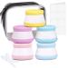 Silicone Cosmetic Containers, INSFIT 20 Gram Empty Sample Jars Travel Size Containers Makeup Sample Containers with Lids, 5PCS BPA Free Leakproof Cream Jars for Liquid Lotion with Labels Mini Spatulas Multicolored