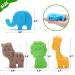Woodland Baby Shower Soaps Favors Set - 4 Jungle Animal Shape Mini Soaps with Bags & Thank You Card | Perfect Kids Birthday Party Decor & Gifts - Buy Online on SooperMarket.com
