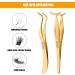 EKYSSO Eyelash Applicator Tools Set 2 PCS DIY Cluster Lash Tweezers Eyelash Clusters Tweezers for False Lashes Professional Curved Eyelashes Extension Tweezer for Individual Cluster Strip Lashes. - Buy Online on SooperMarket.com