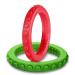 Baby tooth toy for chewing and biting from food-safe silicone safety for sensory needs perfect for autism/SPD/ADHD/oral motor skills (2 pieces) red/green