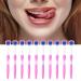 10-Piece Silicone Tongue Scraper Set - Dual Action Oral Hygiene Tool for Adults & Kids - Long Handle Pink - Buy Online on SooperMarket.com